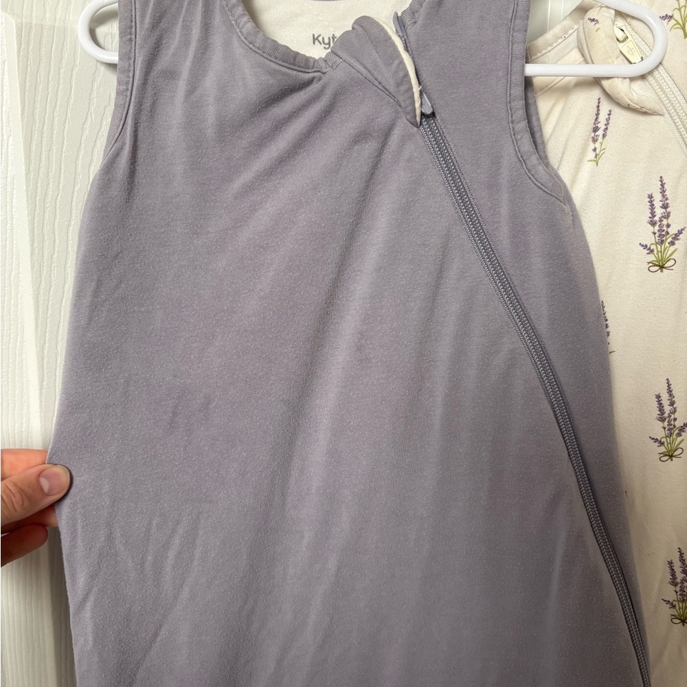 Kyte BABY Lavender Gray Sleep Sack - Soft Zippered Pajama Sack